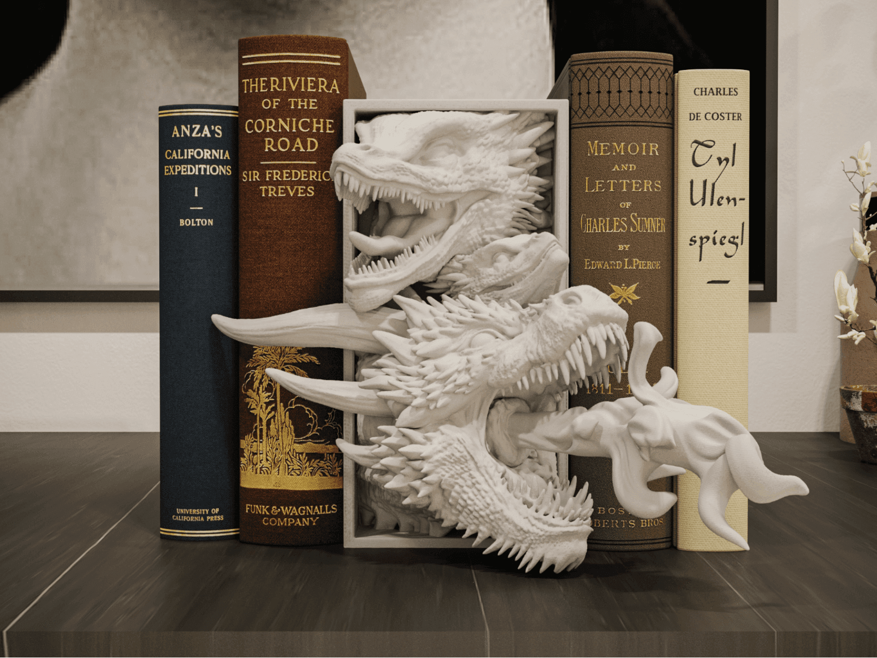 Book nook inspired by Drogon, The Winged Shadow