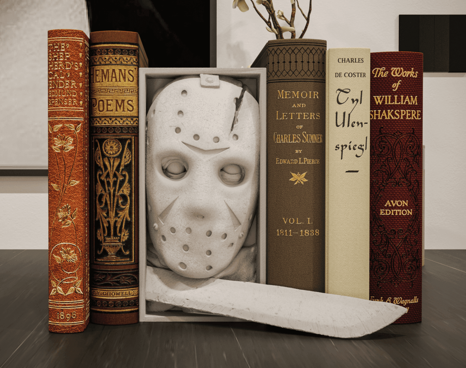 Book nook inspired by Jason Voorhees