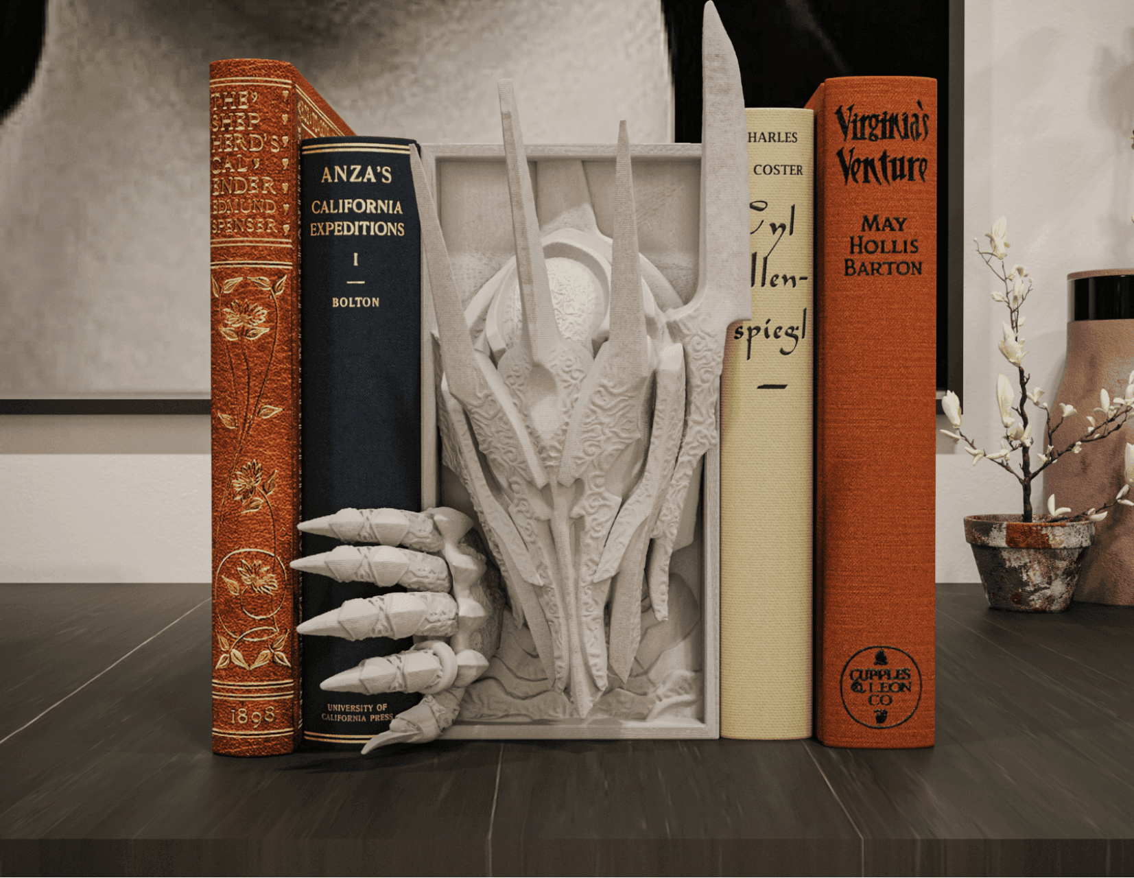 Book nook inspired by Sauron, the Dark Lord