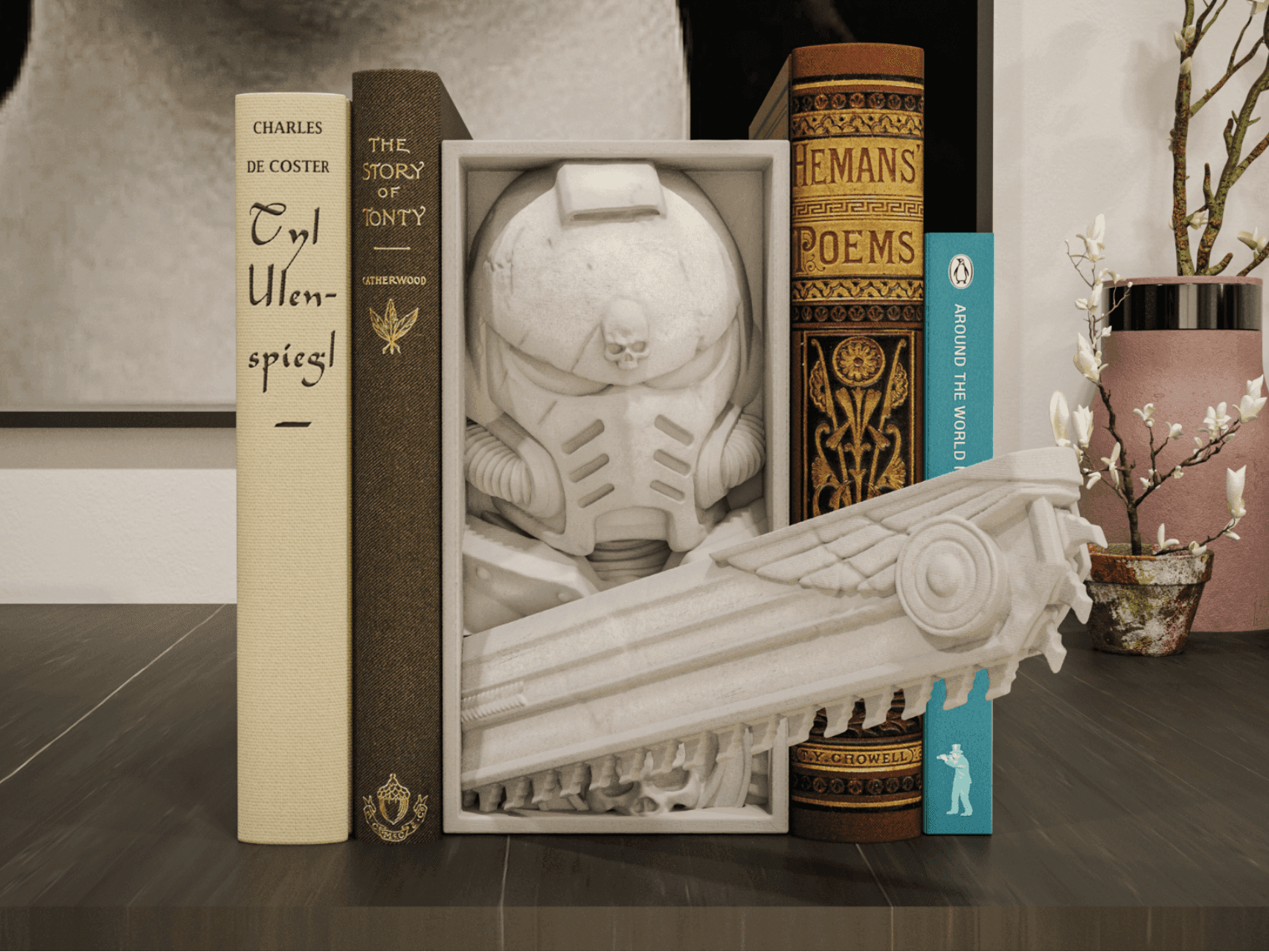 Book nook inspired by Ultramarine Primaris Intercessor